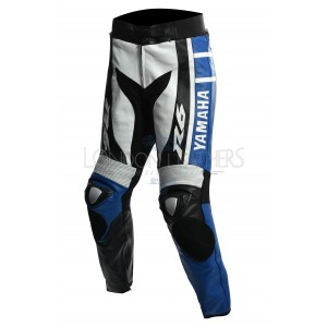 WGP Yamaha R6 50th Anniversary Blue Armoured Leather Motorcycle  Trouser